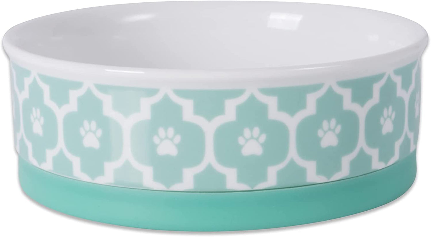 Lattice Collection Pet Bowl & Canister, Small Set, 4.25X2", Gray, 2 Count