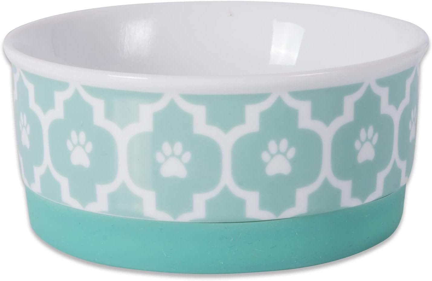 Lattice Collection Pet Bowl & Canister, Small Set, 4.25X2", Gray, 2 Count