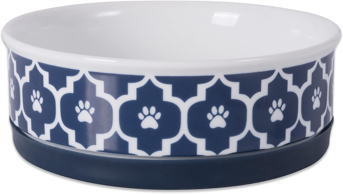 Lattice Collection Pet Bowl & Canister, Small Set, 4.25X2", Gray, 2 Count