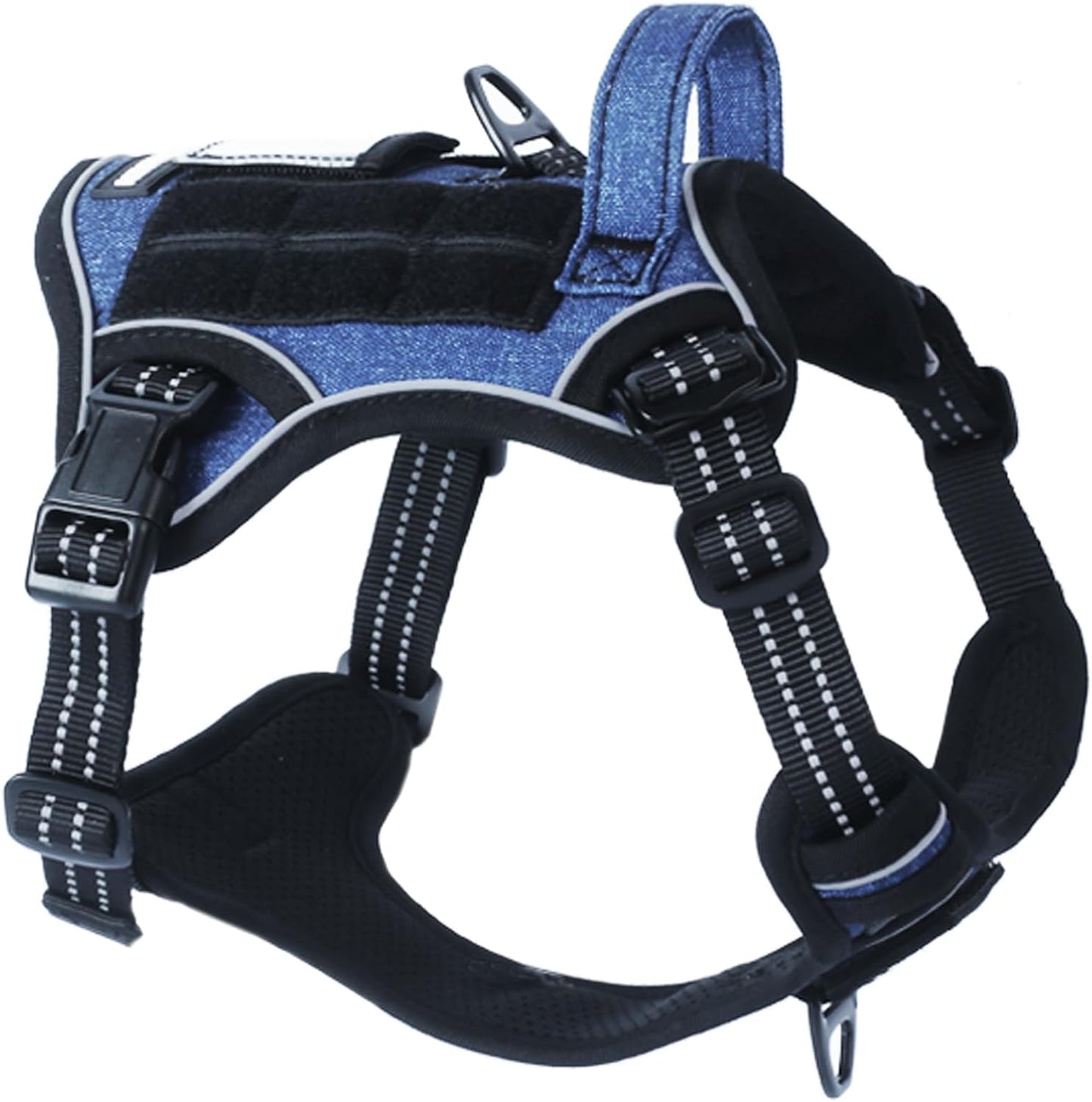 Tactical Dog Harness for Large Dogs No Pull, Famous TIK Tok No Pull Dog Harness, Fit Smart Reflective Pet Walking Harness for Training, Adjustable Dog Vest Harness with Handle Purple Camo XL
