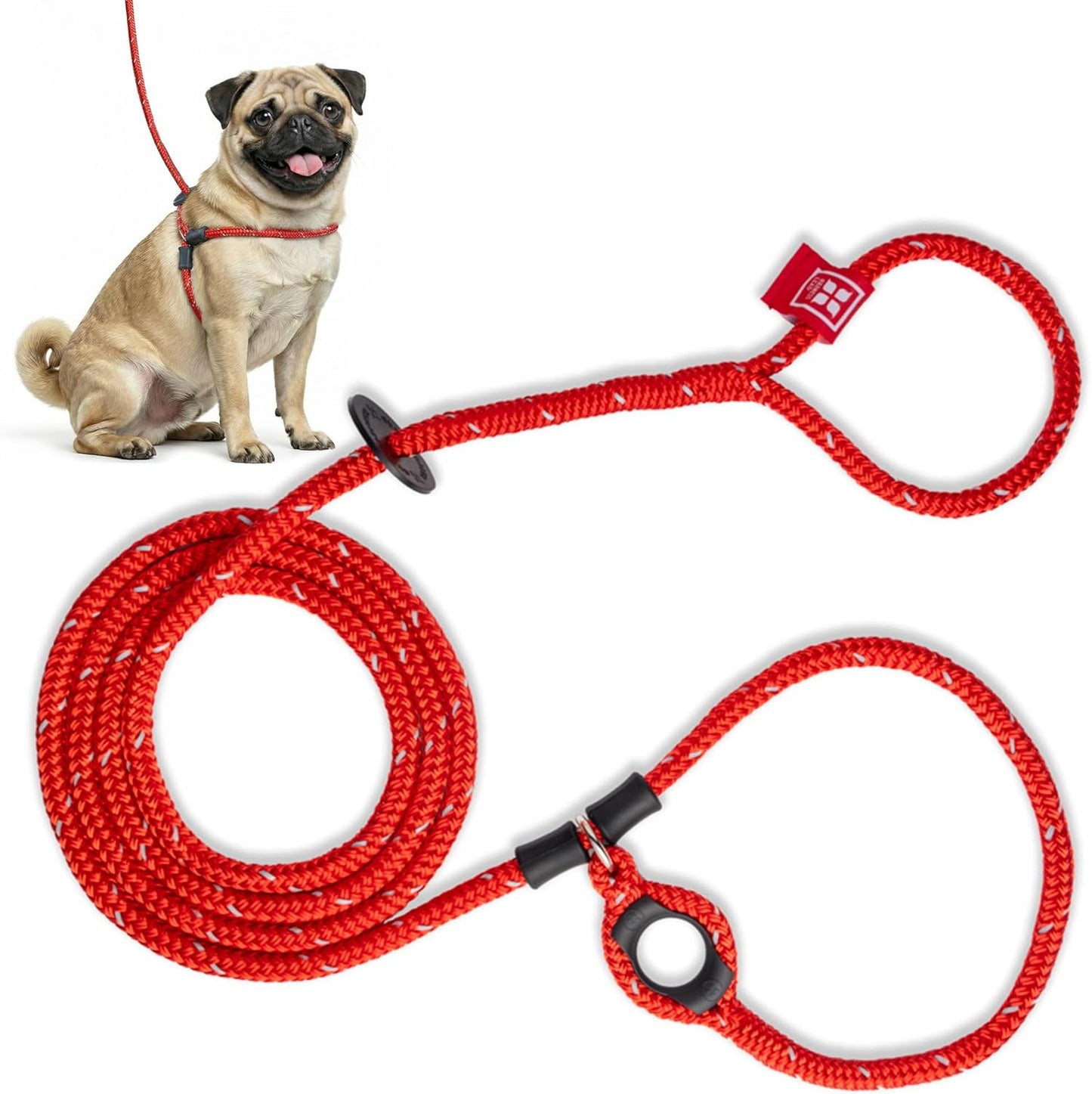 No Pull Dog Harness and Leash Set, anti Pull Dog Harness for All Breeds and Sizes, One-Piece Cushioned Rope Design Safely Prevents Escaping and Pulling (Small/Medium, Orange/Reflective)