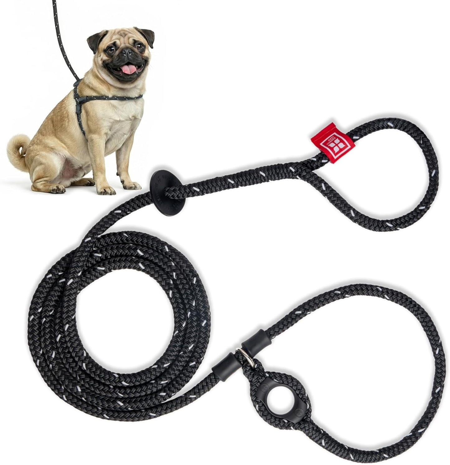 No Pull Dog Harness and Leash Set, anti Pull Dog Harness for All Breeds and Sizes, One-Piece Cushioned Rope Design Safely Prevents Escaping and Pulling (Small/Medium, Orange/Reflective)