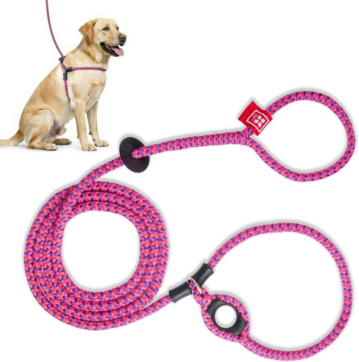 No Pull Dog Harness and Leash Set, anti Pull Dog Harness for All Breeds and Sizes, One-Piece Cushioned Rope Design Safely Prevents Escaping and Pulling (Small/Medium, Orange/Reflective)