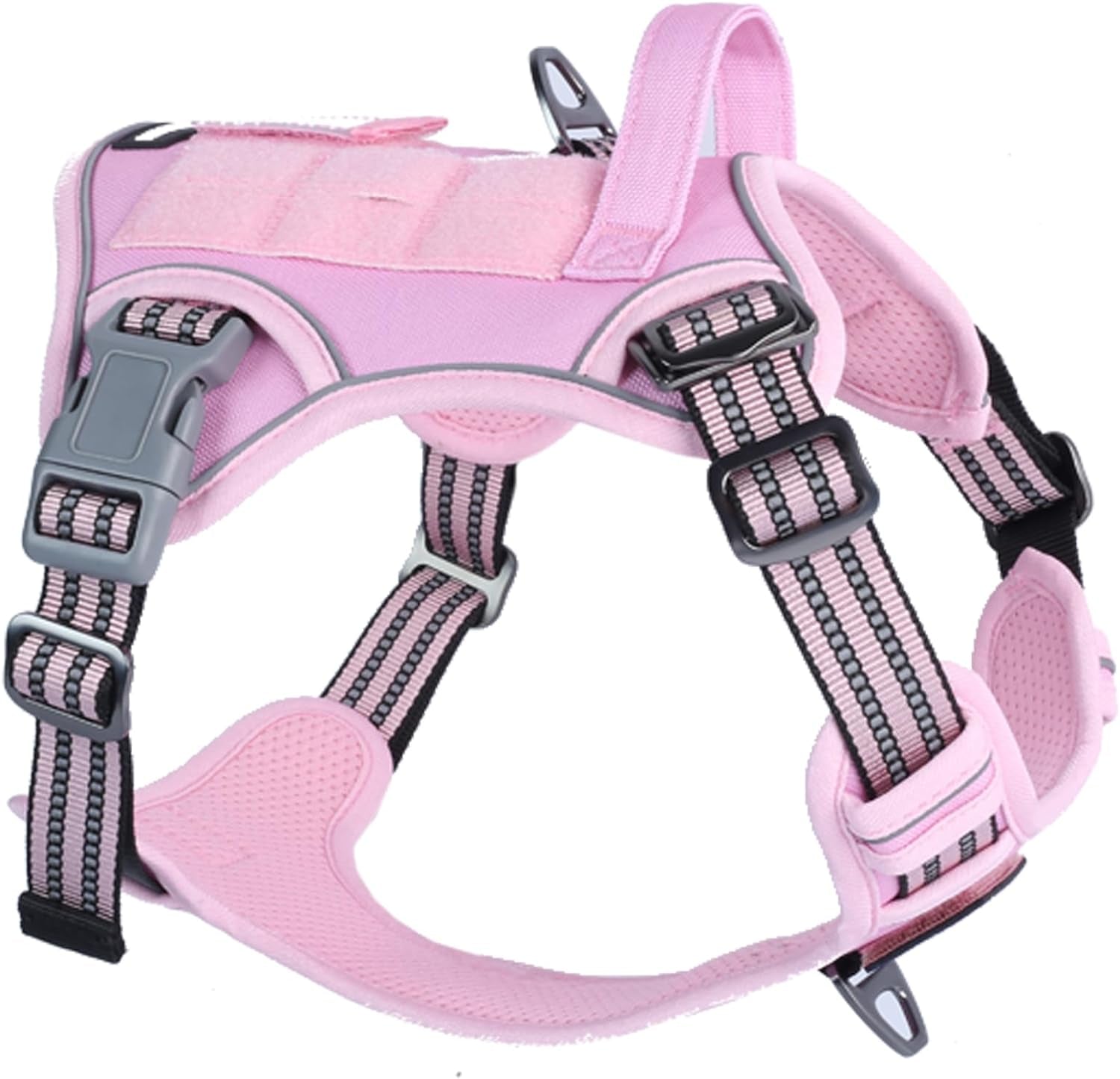 Tactical Dog Harness for Large Dogs No Pull, Famous TIK Tok No Pull Dog Harness, Fit Smart Reflective Pet Walking Harness for Training, Adjustable Dog Vest Harness with Handle Purple Camo XL