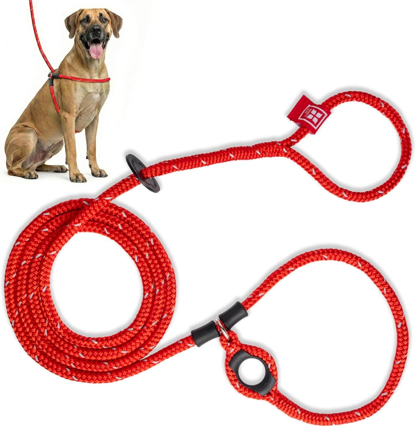 No Pull Dog Harness and Leash Set, anti Pull Dog Harness for All Breeds and Sizes, One-Piece Cushioned Rope Design Safely Prevents Escaping and Pulling (Small/Medium, Orange/Reflective)