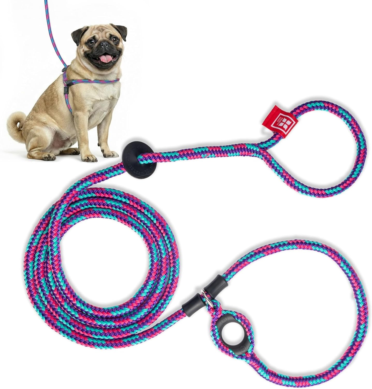 No Pull Dog Harness and Leash Set, anti Pull Dog Harness for All Breeds and Sizes, One-Piece Cushioned Rope Design Safely Prevents Escaping and Pulling (Small/Medium, Orange/Reflective)