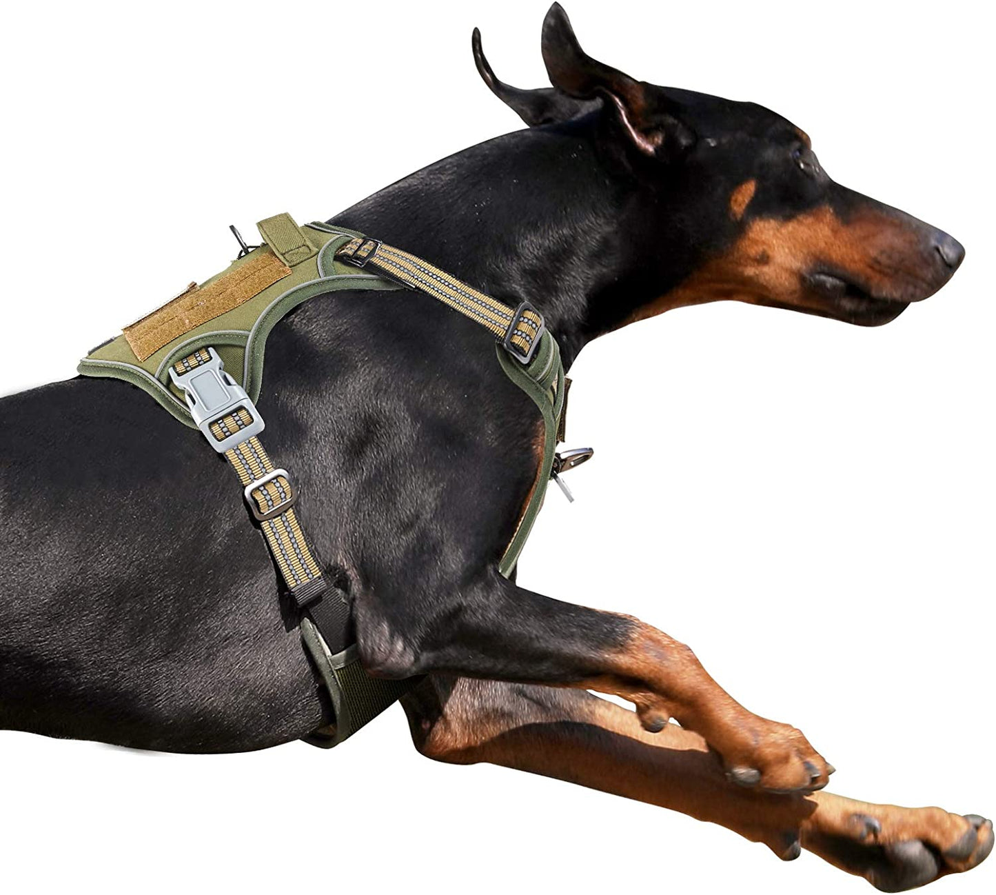 Tactical Dog Harness for Large Dogs No Pull, Famous TIK Tok No Pull Dog Harness, Fit Smart Reflective Pet Walking Harness for Training, Adjustable Dog Vest Harness with Handle Purple Camo XL