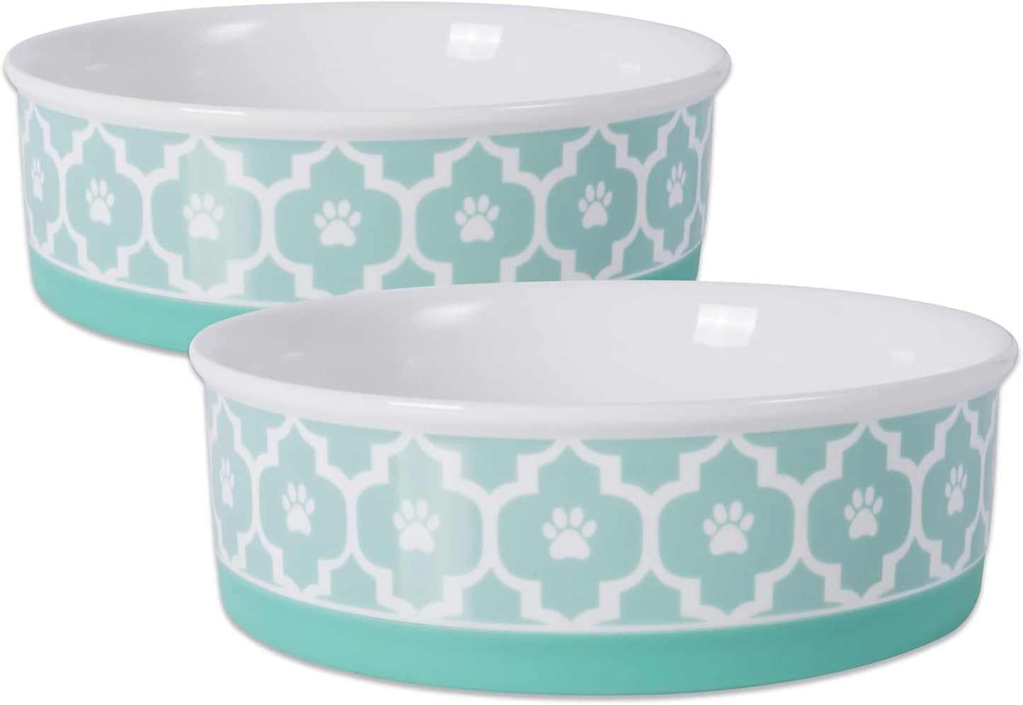 Lattice Collection Pet Bowl & Canister, Small Set, 4.25X2", Gray, 2 Count