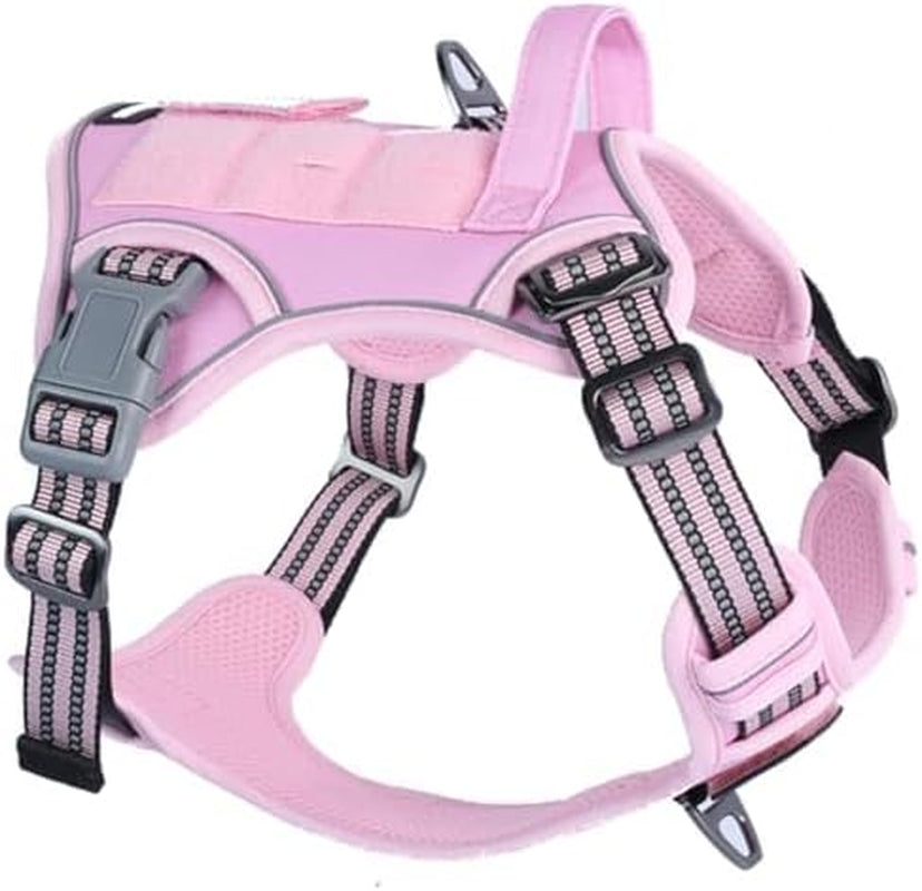 Tactical Dog Harness for Large Dogs No Pull, Famous TIK Tok No Pull Dog Harness, Fit Smart Reflective Pet Walking Harness for Training, Adjustable Dog Vest Harness with Handle Purple Camo XL