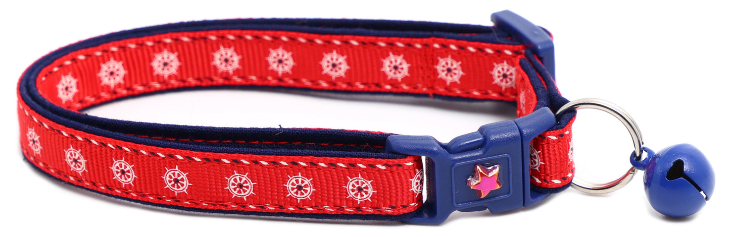 Ships Wheels Breakaway Cat Collar