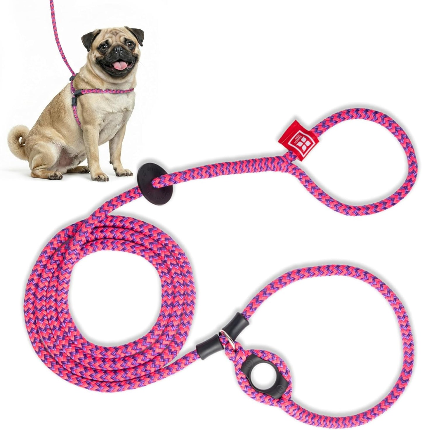No Pull Dog Harness and Leash Set, anti Pull Dog Harness for All Breeds and Sizes, One-Piece Cushioned Rope Design Safely Prevents Escaping and Pulling (Small/Medium, Orange/Reflective)