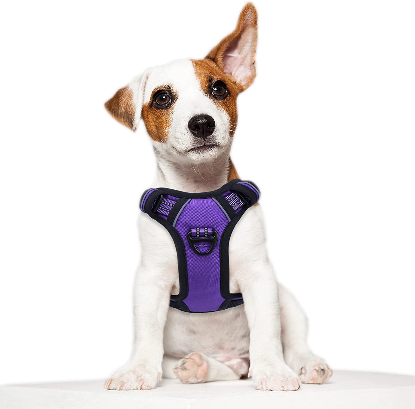 Tactical Dog Harness for Large Dogs No Pull, Famous TIK Tok No Pull Dog Harness, Fit Smart Reflective Pet Walking Harness for Training, Adjustable Dog Vest Harness with Handle Purple Camo XL