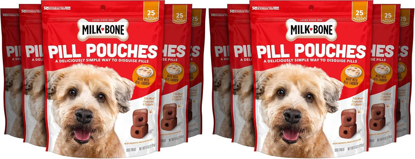 Pill Pouches Dog Treats with Real Chicken, 25 Count Bags (Pack of 5; 125 Total Treats)
