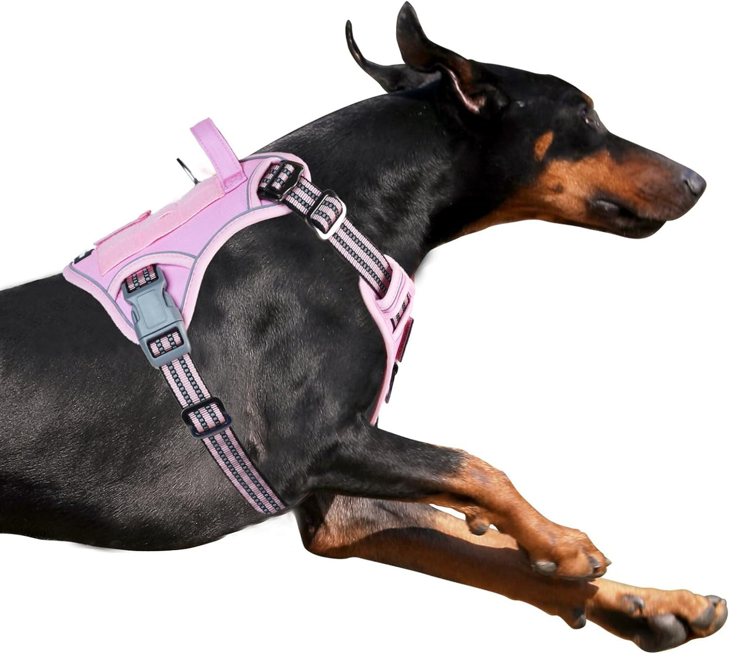Tactical Dog Harness for Large Dogs No Pull, Famous TIK Tok No Pull Dog Harness, Fit Smart Reflective Pet Walking Harness for Training, Adjustable Dog Vest Harness with Handle Purple Camo XL