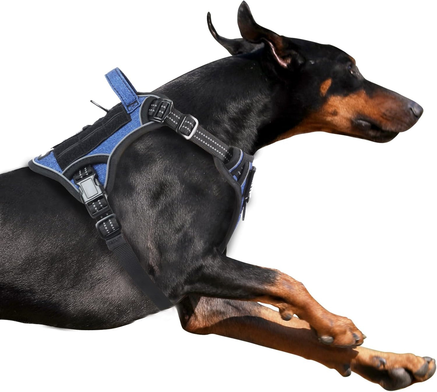 Tactical Dog Harness for Large Dogs No Pull, Famous TIK Tok No Pull Dog Harness, Fit Smart Reflective Pet Walking Harness for Training, Adjustable Dog Vest Harness with Handle Purple Camo XL
