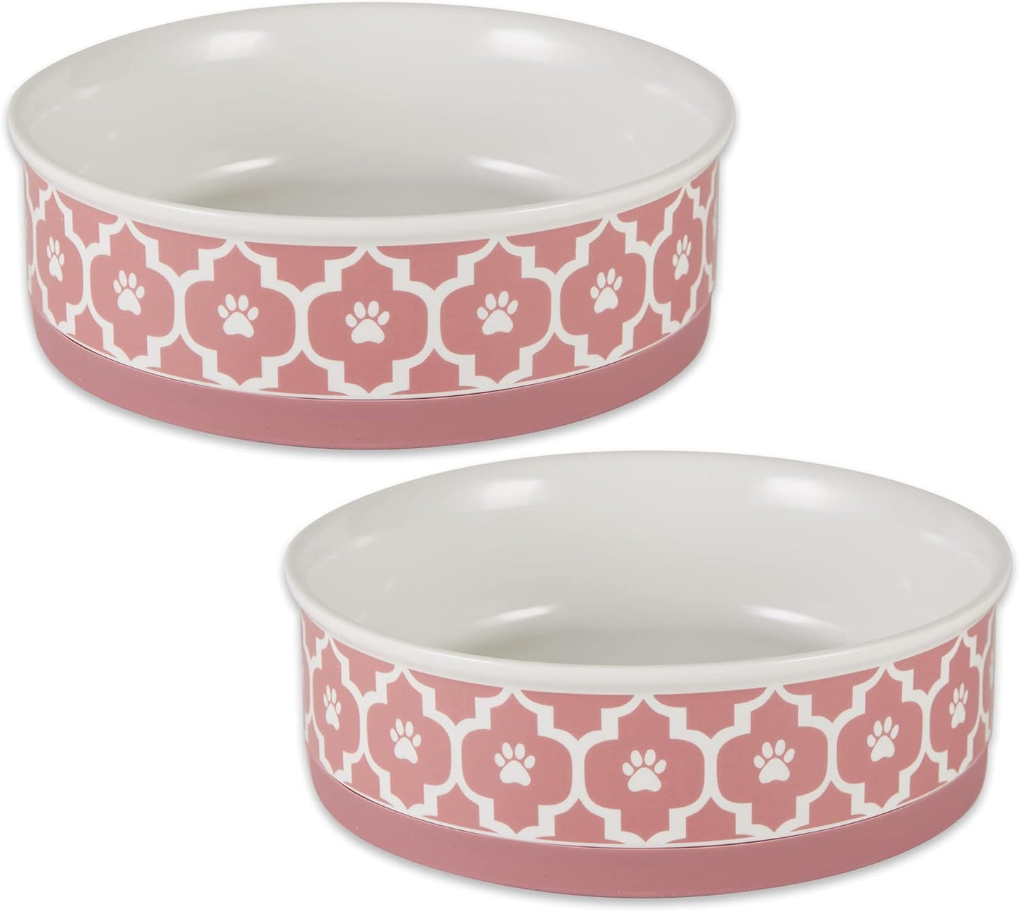 Lattice Collection Pet Bowl & Canister, Small Set, 4.25X2", Gray, 2 Count